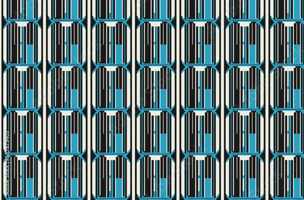 Fototapeta Blue seamless pattern with lines