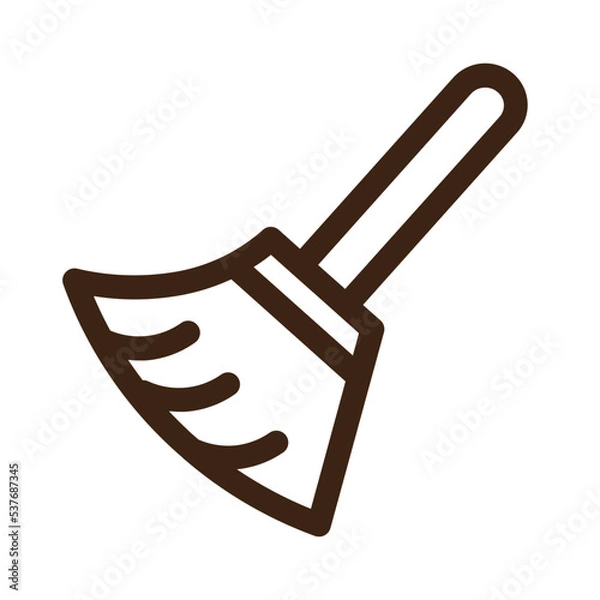 Fototapeta broom clean clear tool outline icon
