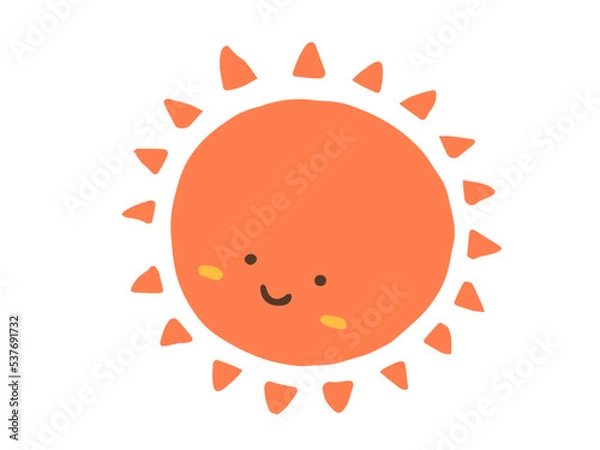 Fototapeta かわいい太陽／手書きイラスト素材