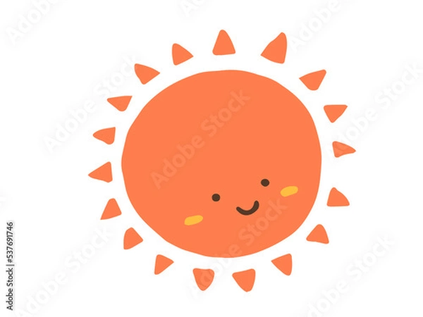 Fototapeta かわいい太陽／手書きイラスト素材