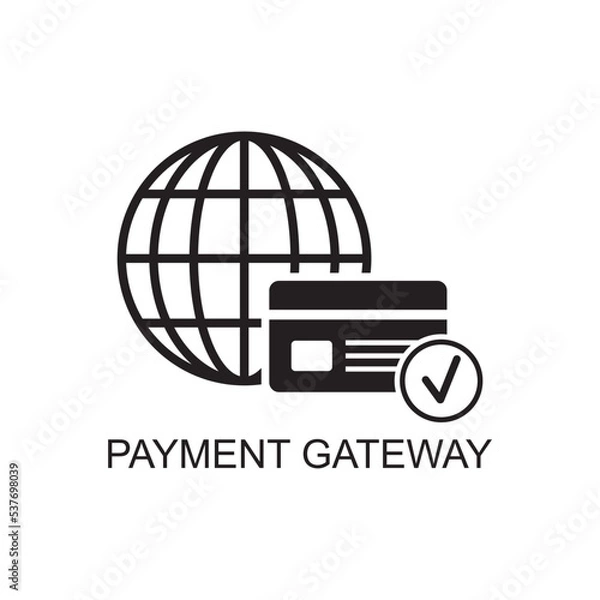 Fototapeta payment gateway icon , secure icon