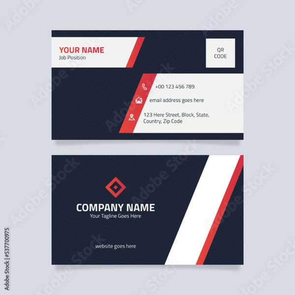 Fototapeta Modern Creative Business Card Template, Developer Designer Visiting Card Design