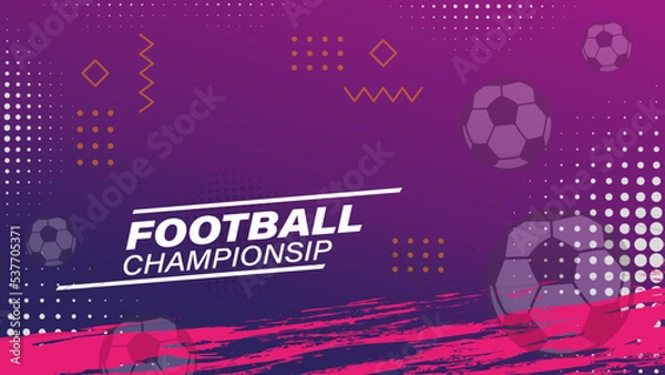 Fototapeta World football championship background 2022 with abstract grunge and soccer field element