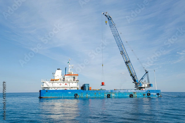 Obraz cargo ship in port