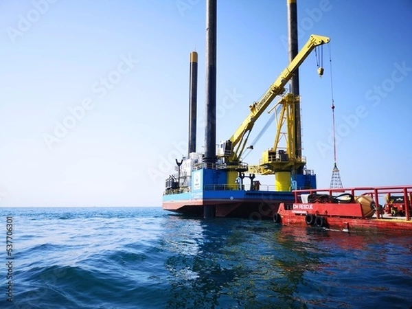 Obraz oil floating platform, Floating Oil Ship