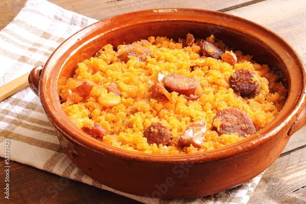 Obraz Migas z chorizo