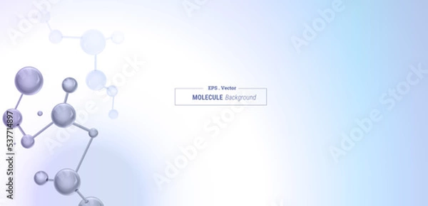 Obraz Abstract molecules design background.