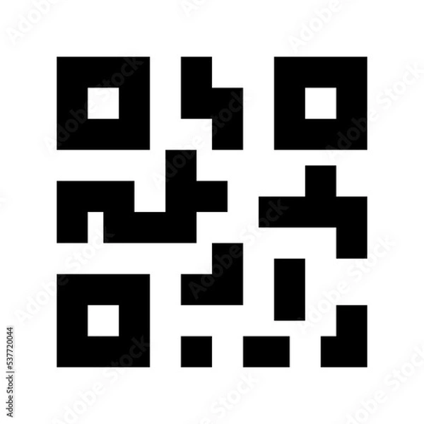 Fototapeta QR Code Flat Vector Icon