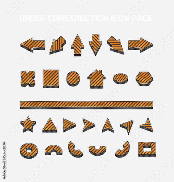 Obraz Under construction icons