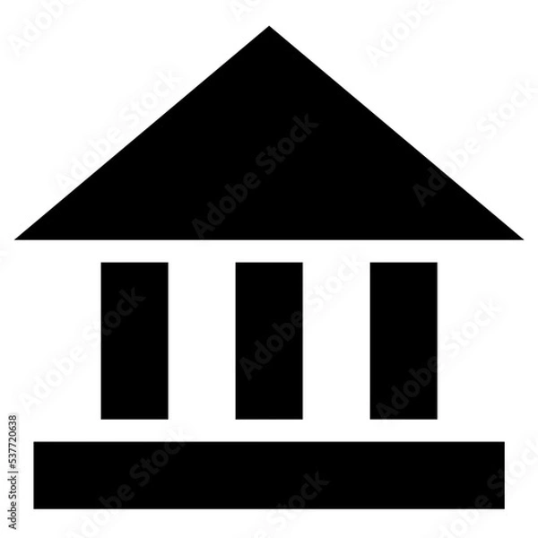 Fototapeta Courthouse Flat Vector Icon