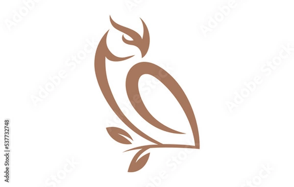Fototapeta Owl Bird Logo Design Template