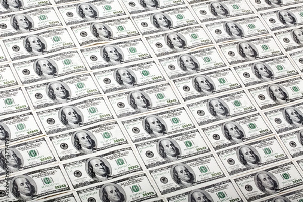 Obraz One Hundred Dollar Bills Background - Diagonal