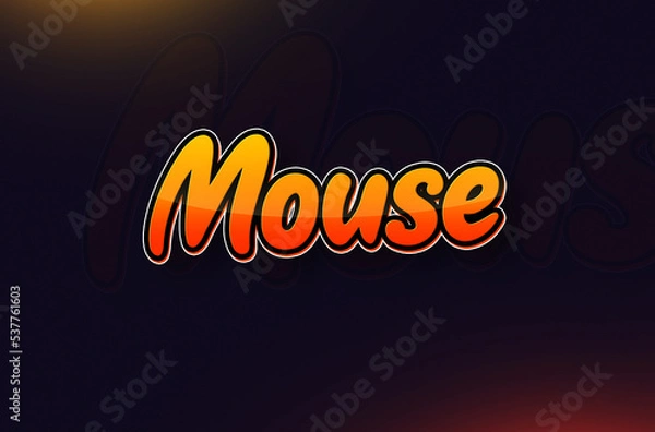 Fototapeta Text design of Animal name Mouse