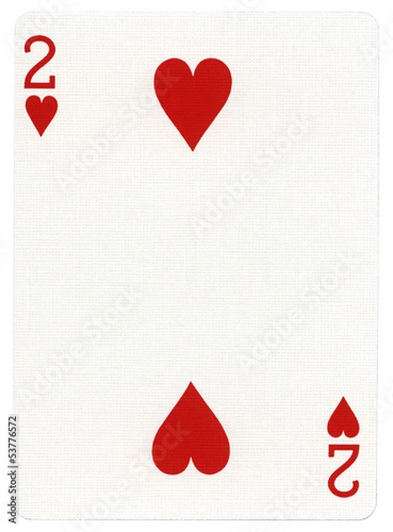 Obraz Playing Card - Two of Hearts
