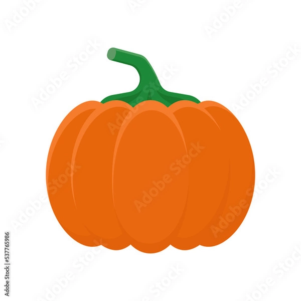 Obraz Pumpkin.Color vector illustration in cartoon flat style. PNG with transparent background.