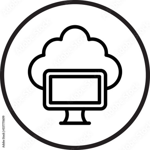 Fototapeta Cloud Computing Icon Style
