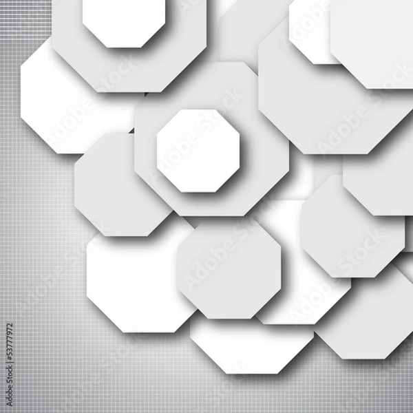 Fototapeta Octagon empty background - blank quadrat vector design