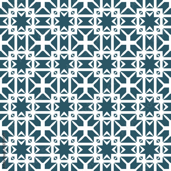Fototapeta Geometric pattern. Seamless vector background. Ethnic graphic design.	