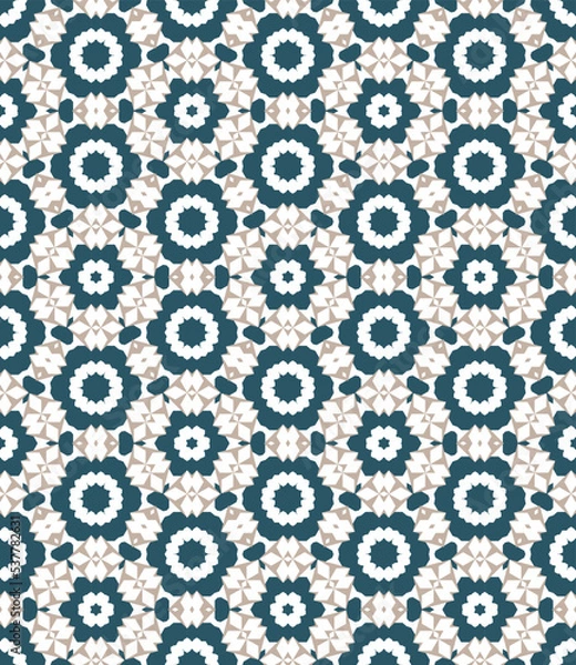 Fototapeta Geometric pattern. Seamless vector background. Ethnic graphic design.