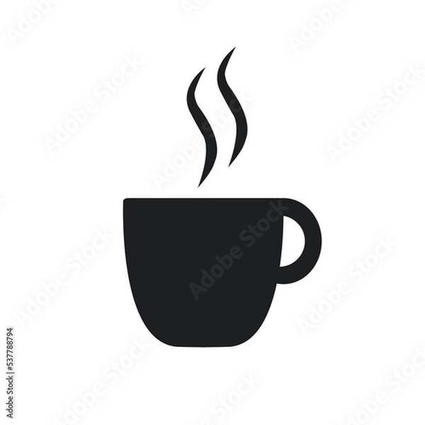 Fototapeta Hand drawn isolated mug, vector flat image