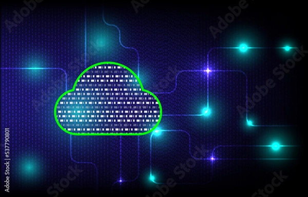Obraz blue and white cloud color dodge abstract design