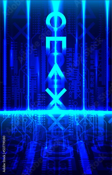 Obraz blue gradient futuristic light background design