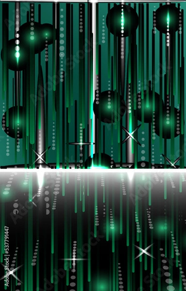 Fototapeta green light transform effect abstract design