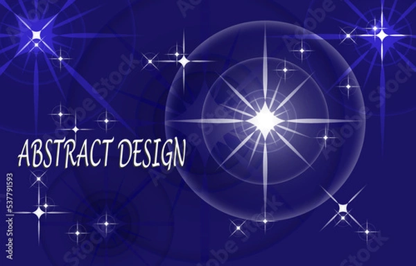 Obraz white flare circle star light abstract design