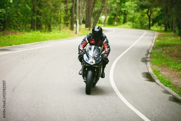 Obraz biker on the road