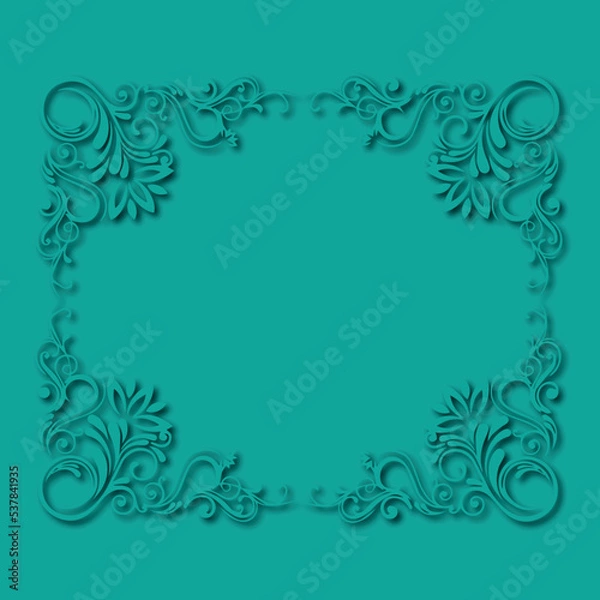 Fototapeta Frame, in the style of an ornament, Vector illustration eps 10, Art.