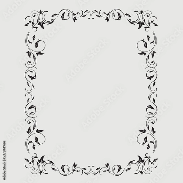 Fototapeta Frame, in the style of an ornament, Vector illustration eps 10, Art.