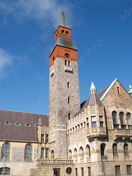 Obraz Details of Finnish National Museum, view.