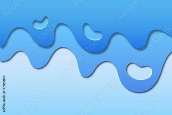 Fototapeta Blue Papercut background vector image