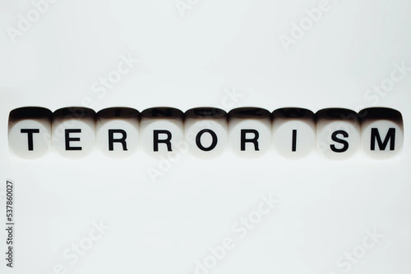 Obraz Terrorism. Cubes with letters on a light background