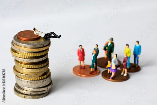 Fototapeta Abstract image of economic inequality