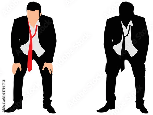 Obraz Young businessman drunk