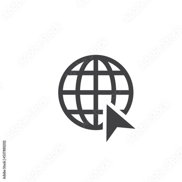 Fototapeta Globe Icon Design Vector Template Illustration