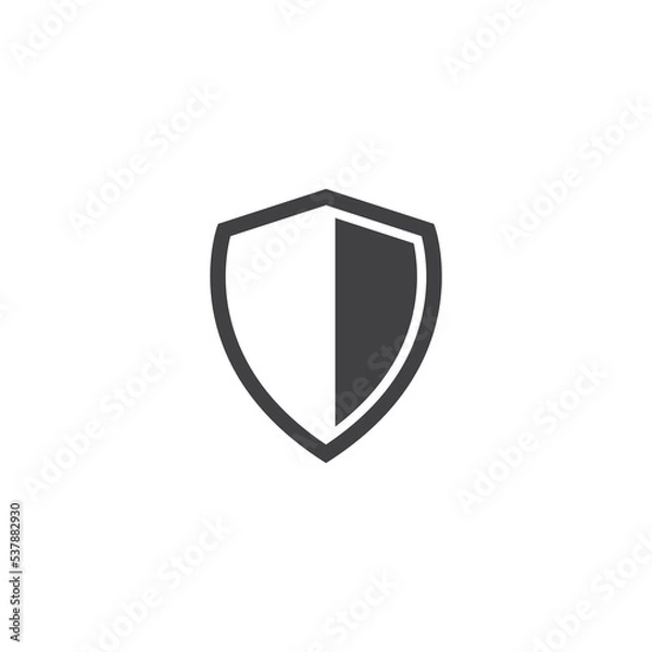 Fototapeta Shield Protect Icon Design Vector Template Illustration