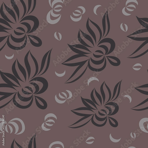 Obraz Decorative flowers. Vector pattern. Wallpaper
