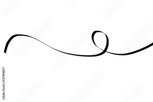 Obraz black ribbon element isolated 