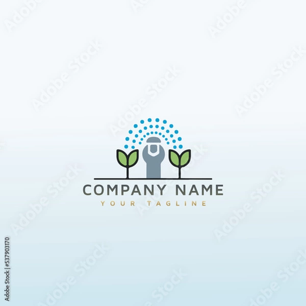Obraz Sprinkler Repairing vector logo design