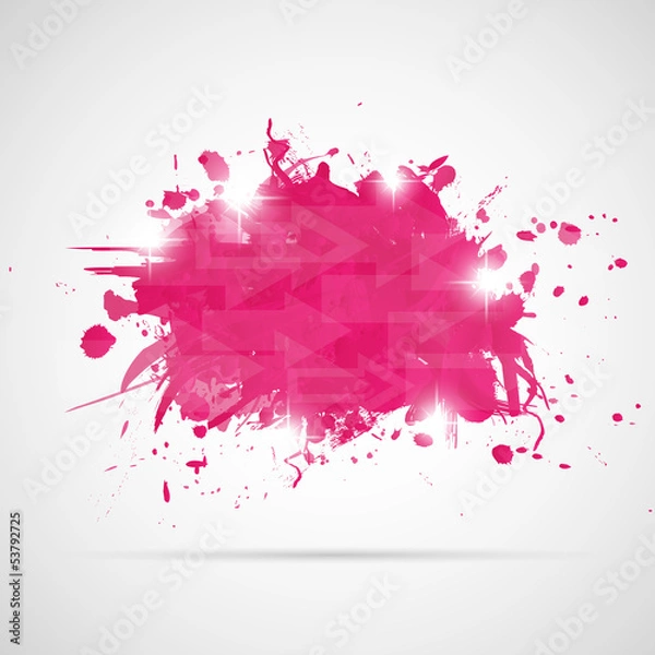 Obraz Abstract background with pink paint splashes.