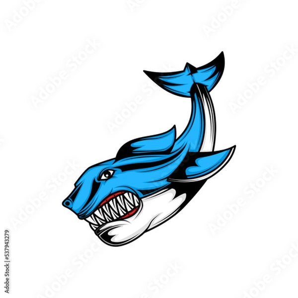 Obraz Shark art illustration design white background
