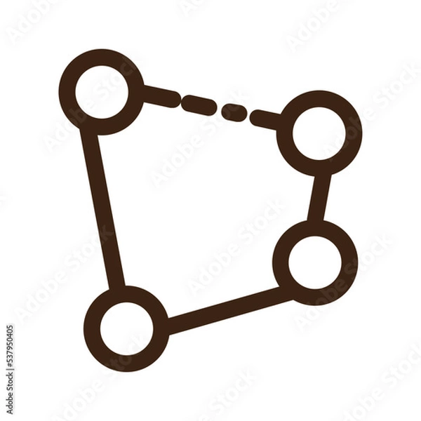 Fototapeta art design four point polygon shape tool icon
