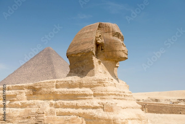 Fototapeta The Sphinx and Pyramid of Khafre