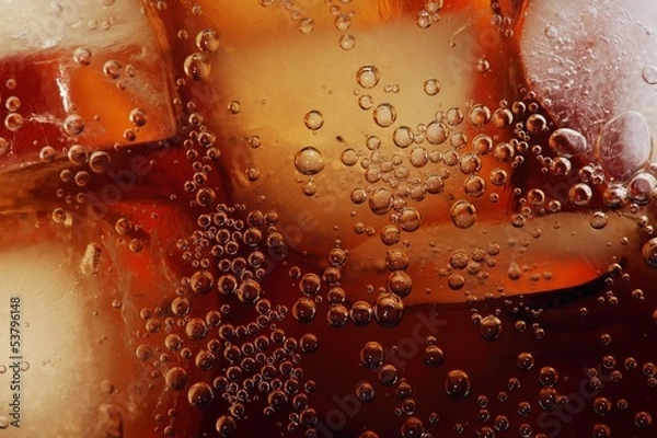 Obraz Cola with ice close-up