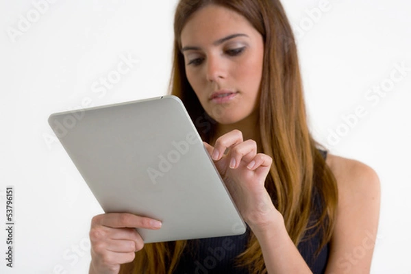 Obraz Navegando con tablet