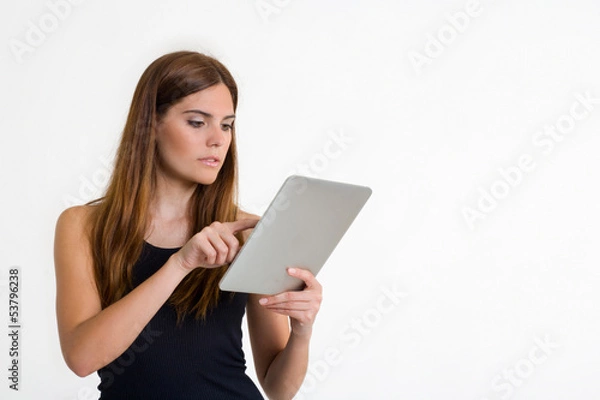 Obraz Navegando con tablet