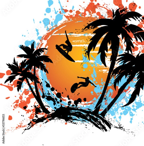 Obraz summer illustration