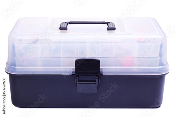Fototapeta fishing tackle on a white background